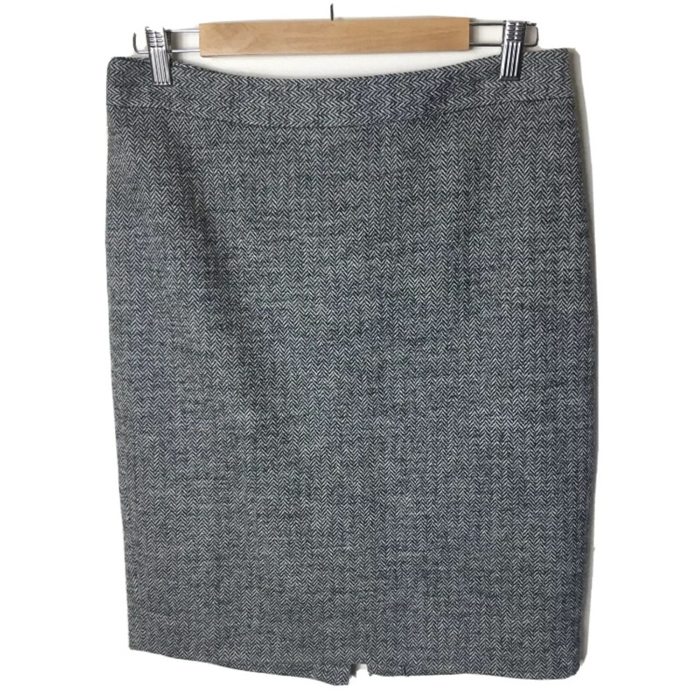 LOFT Herringbone Wool Pencil Skirt EUC